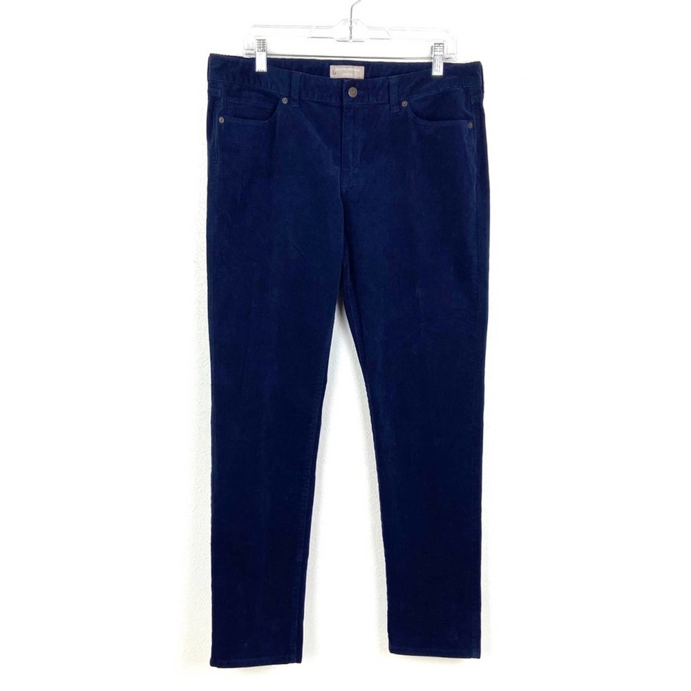 NWT Banana Republic Skinny Leg Corduroy Pants 32/14 Navy - Picture 2 of 11